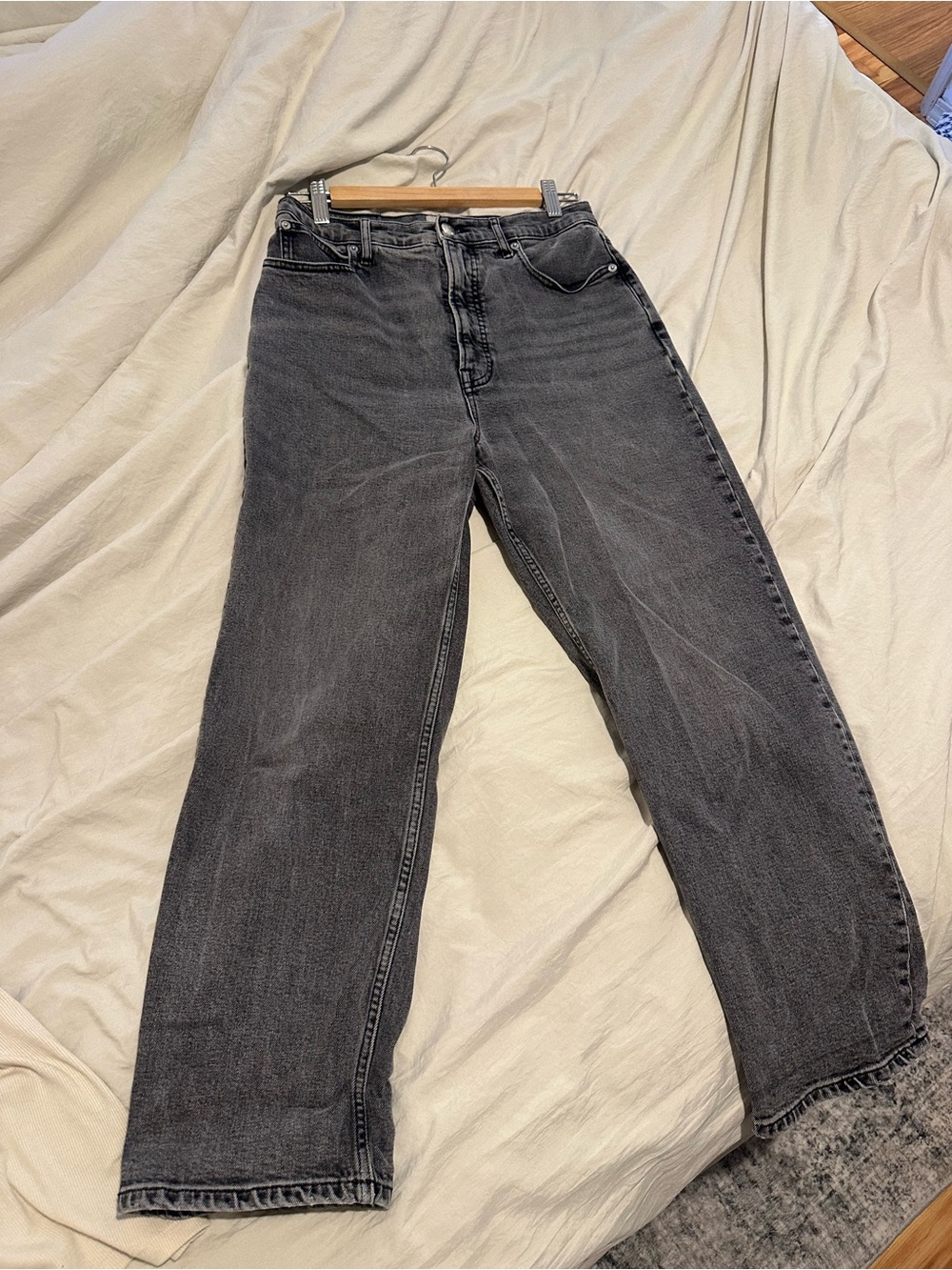 Everlane Charcoal Gray Straight Jeans